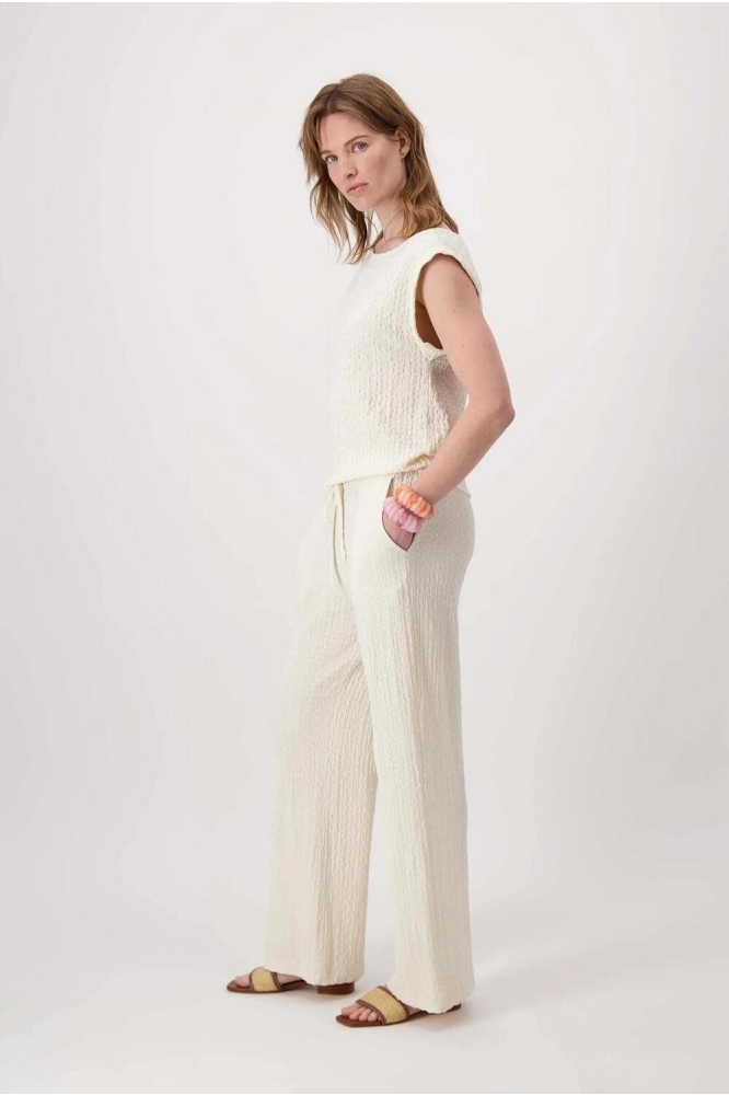 MOUWLOZE TOP VAN CRINKLE STOF 0304 152 OFF WHITE